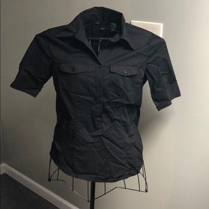 Black button down
